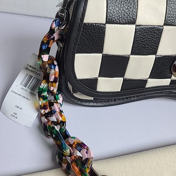 NWT Coach Coachtopia Wavy Dinky Bag In Checkerboard Upcrafted Leather Checker - Picture 3 of 8